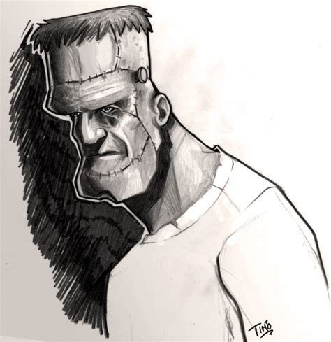 Timo Grubing IlluBlog: Frankenstein sketch