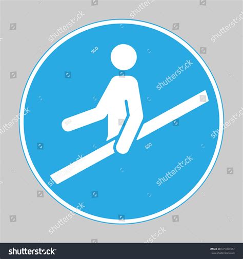 Use Handrail Mandatory Sign Iso 7010 Stock Vector (Royalty Free) 675986377