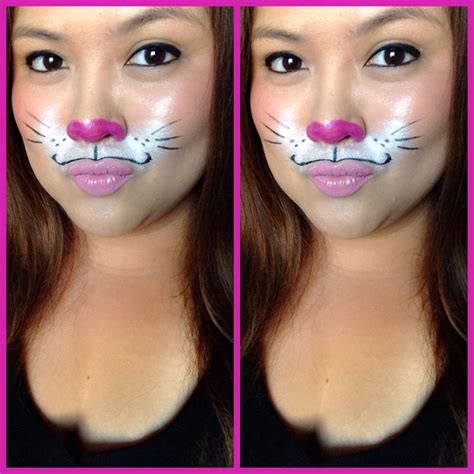 Bunny halloween makeup, Bunny makeup, Bunny face paint