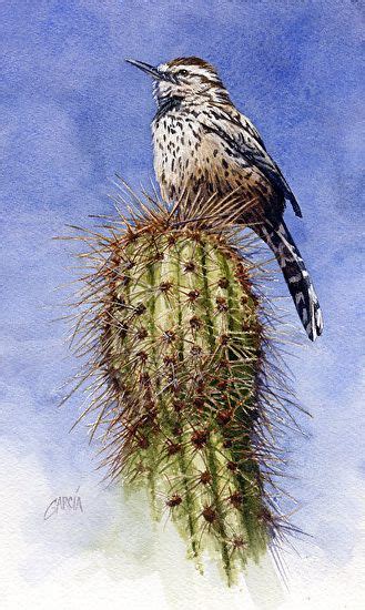 Joe Garcia - Work Zoom: Cactus Wren | Desert painting, Cactus wren, Desert art