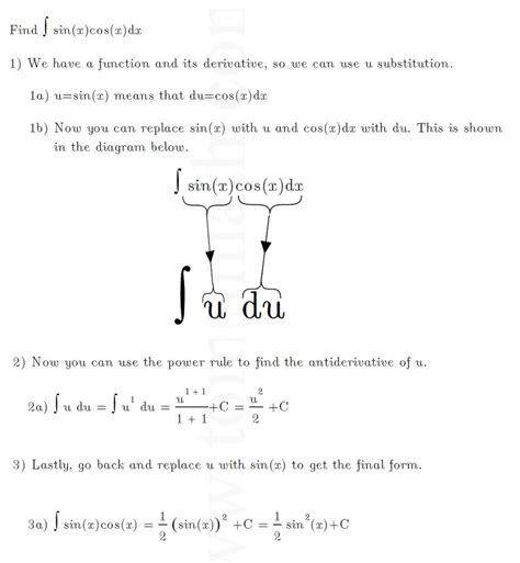 Finding the antiderivative of sin(x)cos(x) | Calculus Coaches