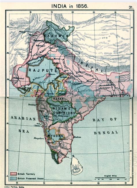 India in 1856 (Map)