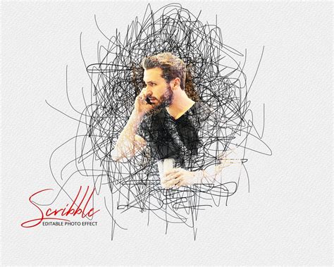 Scribble Photo Effect Art - Design Cuts