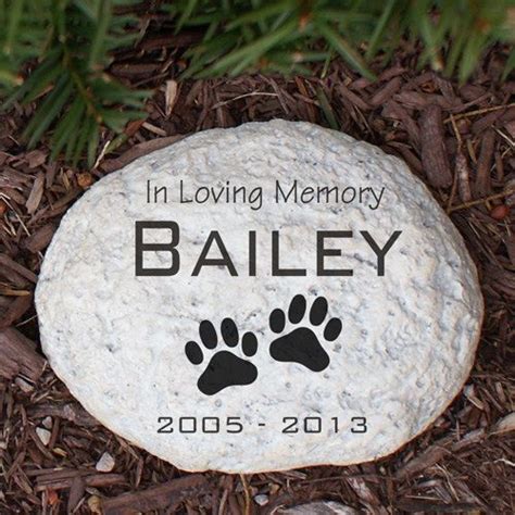 Engraved Pet Memorial Garden Stone by GiftsForYouNow on Etsy | Pet ...