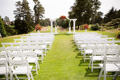 Outdoor Golf Course Wedding Ceremony Setting