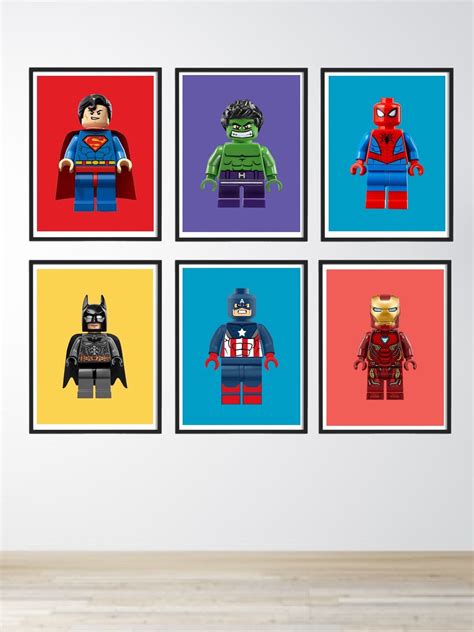 Lego Superhero Prints-superhero Prints-lego Prints-boys Prints-boys ...