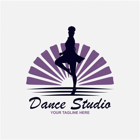 Premium Vector | Ballet dance illustration logo on white background