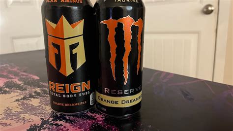 Reign Orange Dreamsicle energy drink vs monster Orange Dreamsicle energy, drink comparison - YouTube