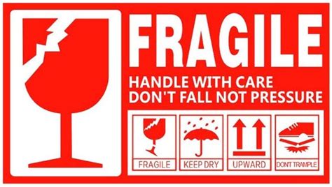 VishYogi Printers Fragile/Keep Dry/This Side Up/Upwards/Pressure Label ...