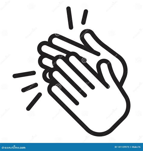 Applause Icon. Clapping Hands Stock Vector - Illustration of applaud, high: 141129975