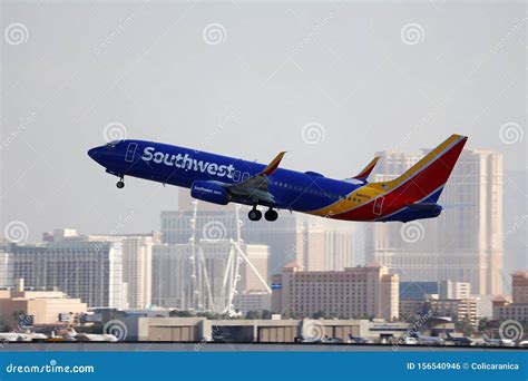 Southwest Airlines Taking Off from Las Vegas Airport LAS Editorial ...