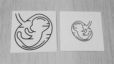 2 Fetal Tattoos / Temporary Tattoo / Baby / Pregnant Woman / | Etsy