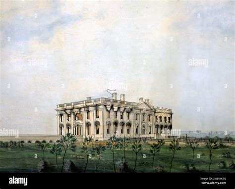 White House 1800s. The White House as it looked following the fire of ...