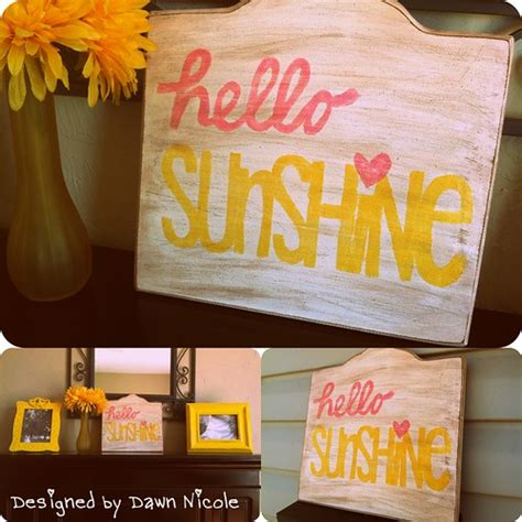 "Hello Sunshine" DIY Wood Sign | Dawn Nicole Designs®