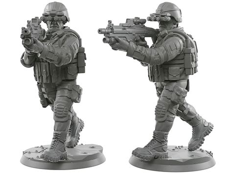 Toys & Games 3D Printed Model 5 x 28mm Future Soldiers Models GA5248910