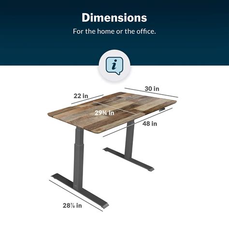Vari Electric Standing Desk 48" x 30" (VariDesk) - Sit Stand Desk for Home or Office - 4 ...