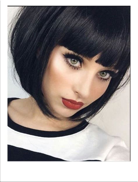 2024 Latest Short Black Bob Hairstyles with Bangs