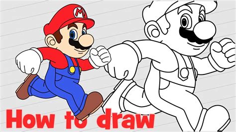 How to draw Super Mario Run - YouTube