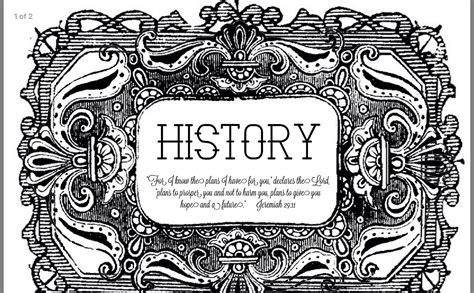 Time line cover page | History notes, History, History notebook cover