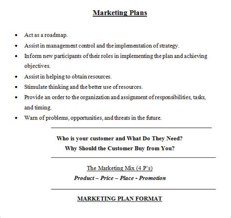 Marketing Plan Template Word | PDF Template