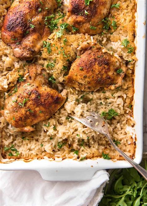 Oven Baked Chicken and Rice (No Stove!) | RecipeTin Eats