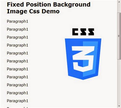 FIXED POSITION BACKGROUND IMAGE CSS – Web Knowledge Free