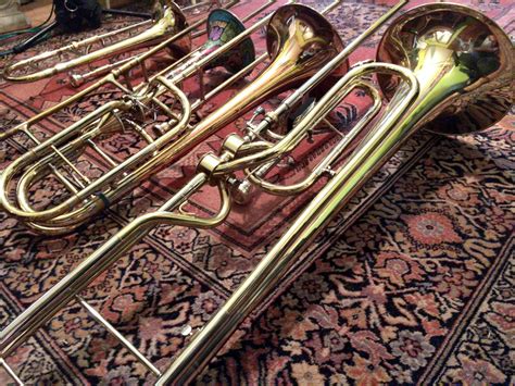 Alto, Tenor, Bass & Contrabass Trombones. Yes we play them all and work them into as many ...