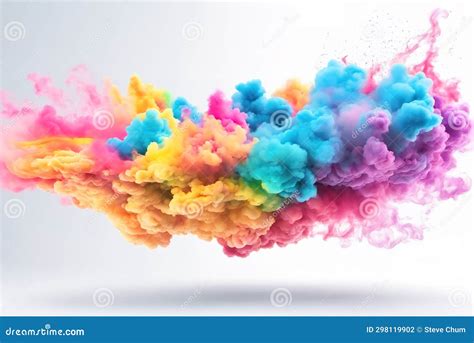 Colorful Explosion Smoke Background Wallpaper Stock Illustration ...