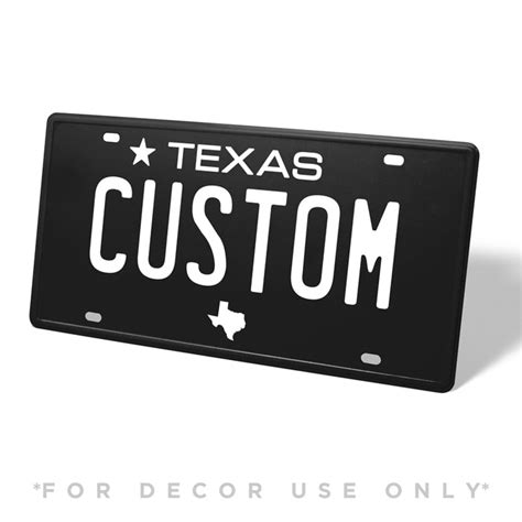 Custom Black Texas License Plate - Design Yours Now! — CityLocs