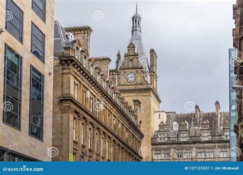 Glasgow Central Station Clock Tower Glasgow Scotland. Editorial ...