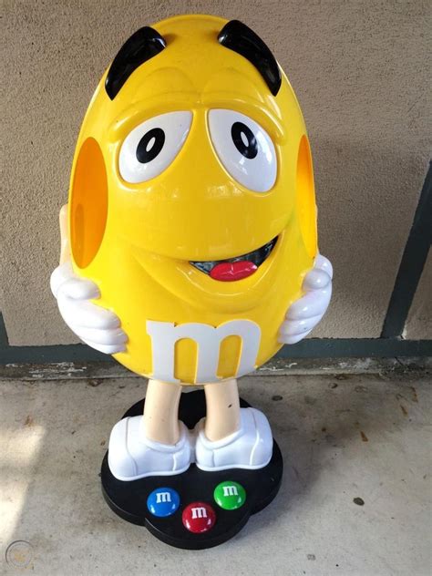 Yellow M&M Candy Character Store Display on Wheels 40" Tall RARE ...