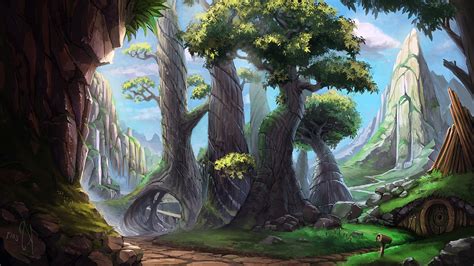 digital Art, Drawing, Painting, Landscape, Nature, Forest, Trees, DeviantArt Wallpapers HD ...