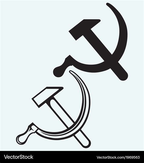 Hammer and sickle Royalty Free Vector Image - VectorStock