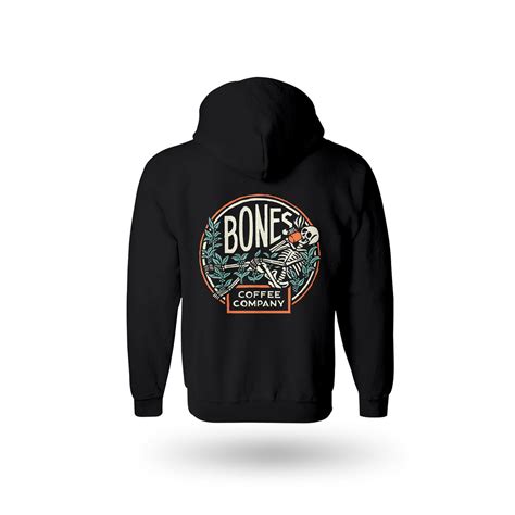 Classic Logo Hoodie (Black, Small) – Bones Coffee Company