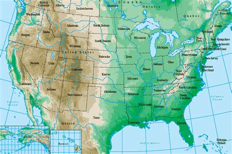 United States Map - Topo Map