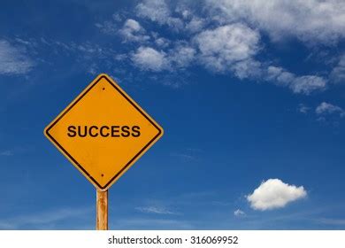 Success Word On Yellow Traffic Sign Stock Photo 316069952 | Shutterstock