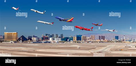 Multiple Flight departures from Las Vegas McCarran International ...