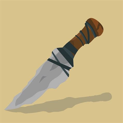 Premium Vector | Prehistoric stone knife illustration