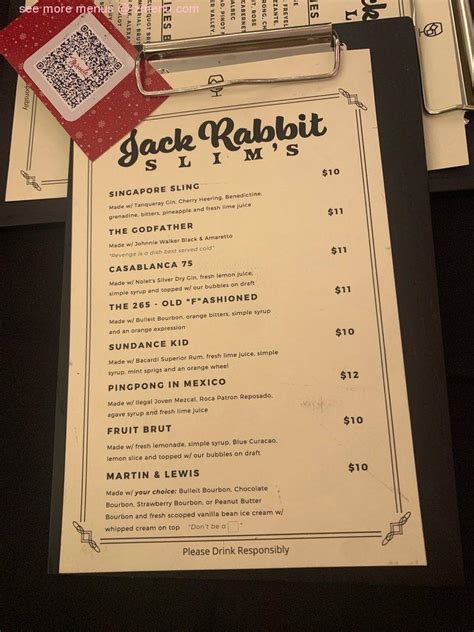 Online Menu of Jack Rabbit Slims Restaurant, Edmond, Oklahoma, 73013 ...