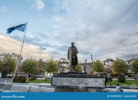 Statue Of Ibrahim Rugova In Pristina Editorial Photo | CartoonDealer ...