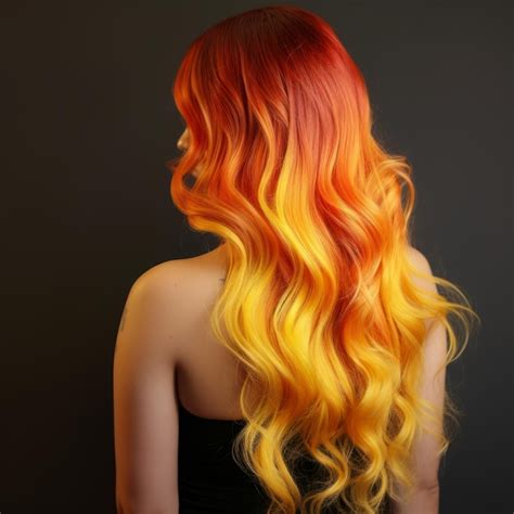 Woman with long ombre hair | Premium AI-generated image