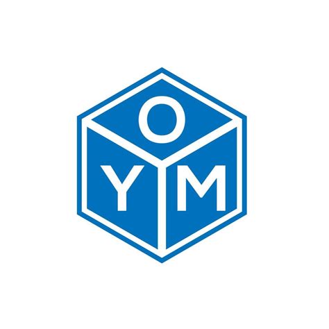 diseño de logotipo de letra oym sobre fondo negro. concepto de logotipo ...