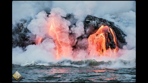 Kilauea Volcano Lava Flow Into The Pacific Ocean! - YouTube