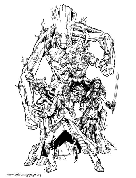 Guardians of the Galaxy - Guardians of the Galaxy coloring page