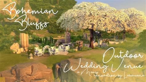 Mod The Sims: Bohemian Bluffs Outdoor Wedding Venue by Lahawana • Sims 4 Downloads