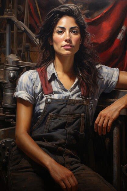 Premium AI Image | Portrait of latin america worker woman