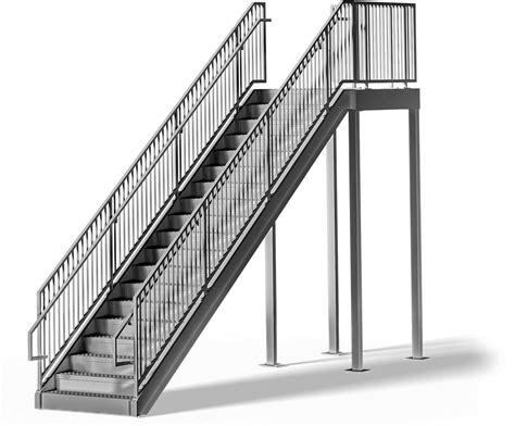 Commercial Stairs - IBC Compliant Premade Staircases, Bolt Together