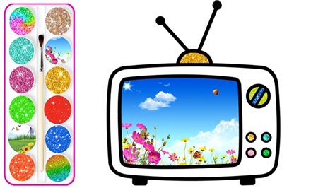 Television Draw and Coloring For Children | Coloring Pages For Kids ...