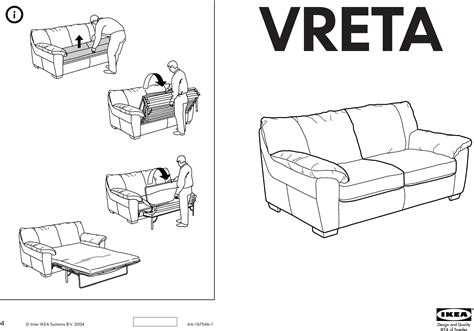 Ikea Vreta Sofa Bed Assembly Instruction 7