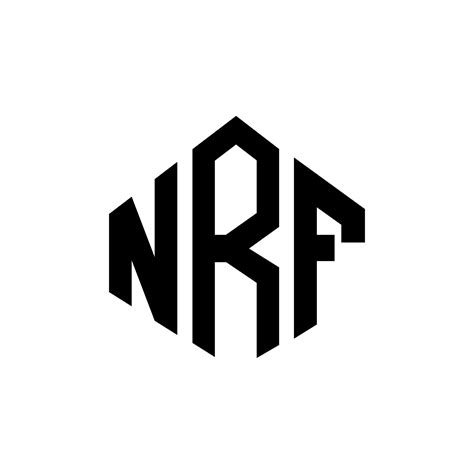 NRF letter logo design with polygon shape. NRF polygon and cube shape ...